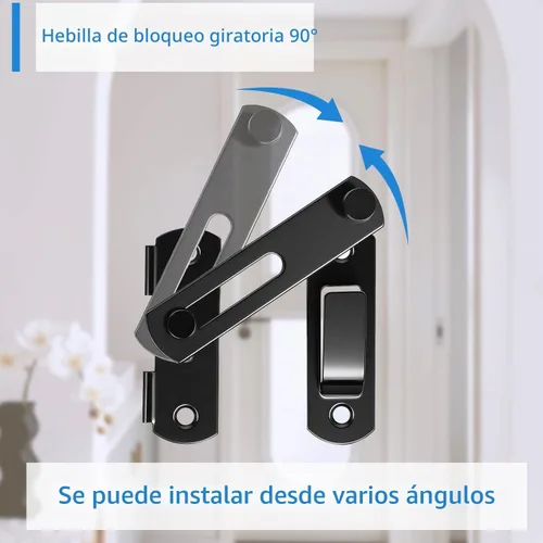 Vista 6 de Pestillo de puerta de granero resistente, cierres de puerta de metal de 4 pulgadas para cercas de madera
