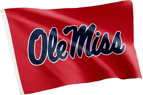 Vista 7 de Desert Cactus Bandera de los rebeldes de la Universidad de Mississippi Ole Miss U of M Banners 100% poliéster para interiores y exteriores, banderas