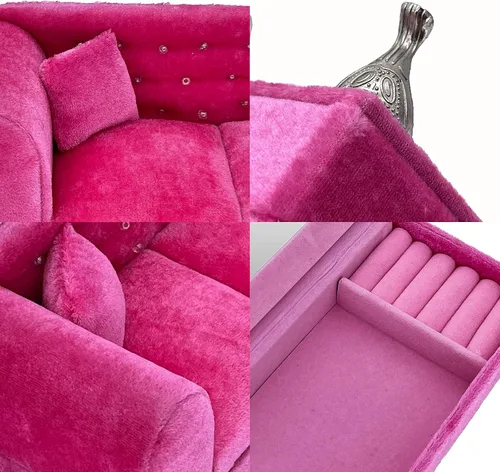 Vista 3 de Yikko Cojines de sofá de 1/6 para decoración de casa de muñecas, sala de estar o dormitorio, accesorios de muñecas de 12 pulgadas, muebles