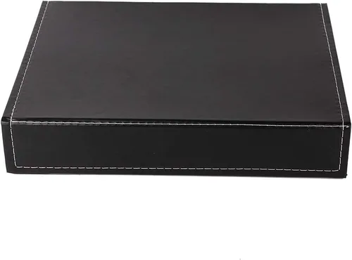 Vista 8 de Organizador de 8 rejillas de almacenamiento de joyas de lentes de sol para anillos, aretes, caja organizadora de gafas de cuero para coleccionista