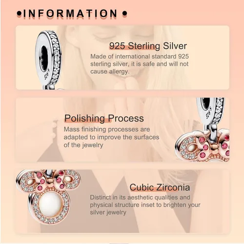Vista 3 de 925 Sterling Silver Love Family Mom Sister Charms for Bracelets and Necklaces Love Family Mom Animal Dangle Pendants Beads Charms Jewelry Gift for
