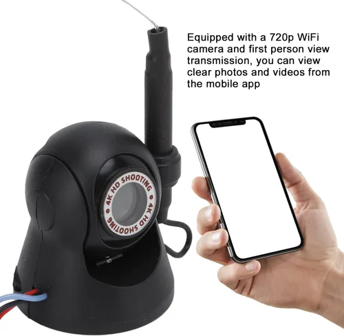 Vista 7 de SUNGOOYUE Cámara WiFi de ángulo ajustable 720P HD para RC Car Picnics Senderismo Viajar, Cámara de control remoto RC para F3 F4 1:24 RC Car
