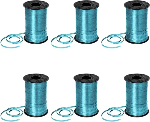 Vista 45 de PMU Tira de cinta rizadora negra de 500 yardas x 3/16 pulgadas para envolver regalos, decoración de cumpleaños, celebraciones, fiestas, accesorios