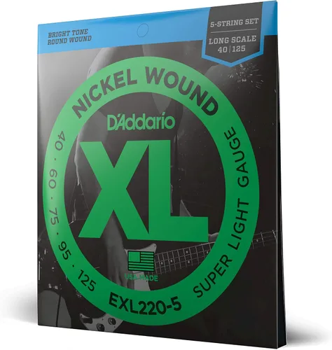 Vista 32 de D'Addario Cuerdas para Bajo Eléctrico, XL Níquel, EXL170M, Calibre Regular Ligero 45-100, Escala Media, Juego de 4 Cuerdas, Paquete de 1