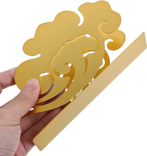 Vista 9 de Gold Metal Napkin Holder for Table Iron Napkin Storage Rack for Kitchen Restaurant Bar and Home Use
