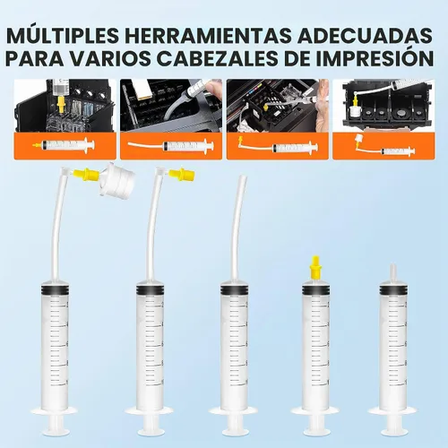 Vista 4 de E-Z Ink Kit de limpieza de impresora para impresoras Epson/HP/Canon/Brother, 100ML Printer Head Cleaning kit for Epson/HP/Canon/Brother Inkjet