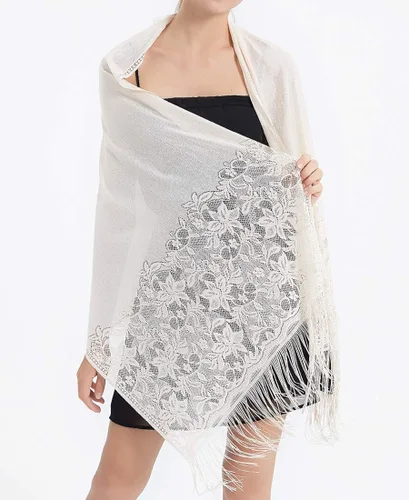 Vista 3 de RIIQIICHY Shawls and Wraps for Evening Dresses Scarfs for Women Pashmina Wedding Formal Shawl