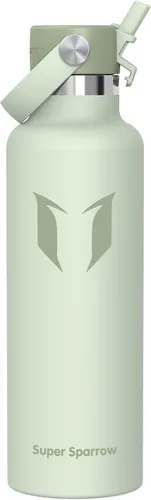 Vista 43 de Super Sparrow Botella de Agua Aislada - 17 Oz / 25 Oz / 34 Oz - Frasco FlipFlow de Boca Estándar - Libre de BPA, Botella a Prueba de Fugas