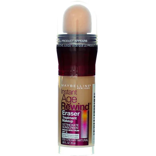 Vista 40 de Maybelline Instant Age Rewind Eraser Foundation con SPF 20 y provitamina B5 hidratante, 110, 1 unidad
