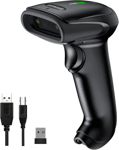 Vista 8 de Symcode Escáner de código de barras Bluetooth portátil USB CCD inalámbrico lector de código de barras compatible con función inalámbrica y Bluetooth