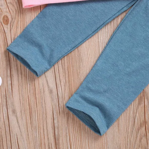 Vista 7 de Ritatte Conjunto de 2 piezas de ropa de invierno para niñas pequeñas, manga larga, pantalones largos, de algodón suave, para otoño
