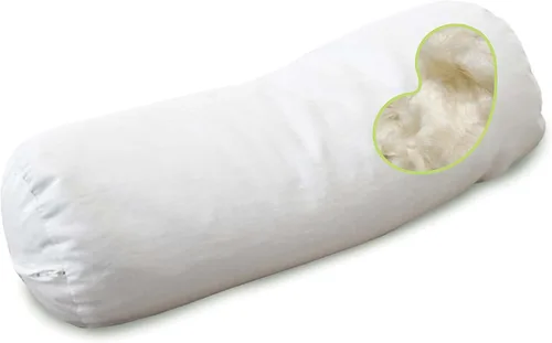 Vista 10 de Organic Cotton Neck Roll Pillow with Pillowcase – Organic Buckwheat Filled Soft Neck Pillow with Breathable and Durable Fabric Washable Protector