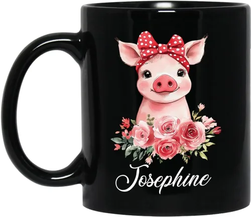 Vista 25 de Taza de café con nombre personalizado, regalo para amigo, compañero de trabajo, cumpleaños, taza de cerámica negra personalizada para amantes