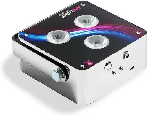 Vista 19 de Ape Labs Maxi Juego de 2 luces verticales inteligentes profesionales de fabricación alemana, 45 vatios RGBW LED Par, funciona con pilas con DMX