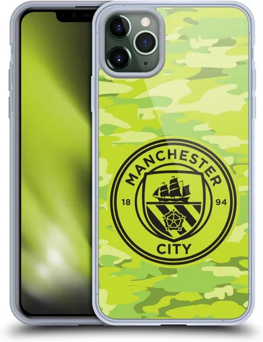 Vista 242 de Head Case Designs Funda de gel con licencia oficial del Manchester City Man City FC Blue Moon Badge Camou [protección de grado militar] compatible