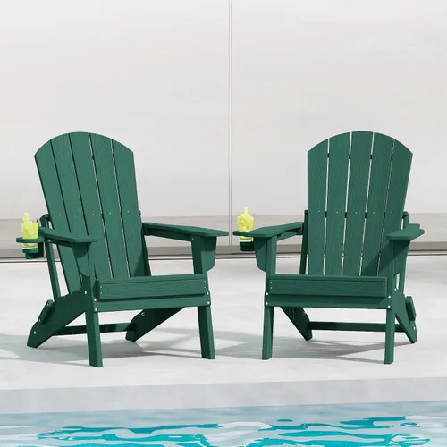 Vista 48 de HDPE Silla Adirondack plegable, Aruba