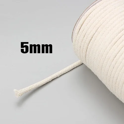Vista 6 de Cuerda de algodón de 0.197 in, cuerda de macramé de 0.197 in x 50 yardas, cuerda de algodón para macramé, hilo de macramé para manualidades