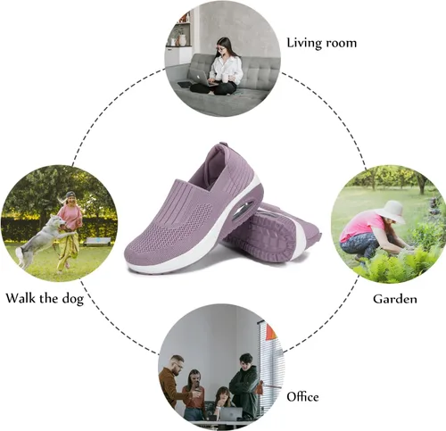 Vista 5 de Touchmosees Women Slip-on Walking Shoes