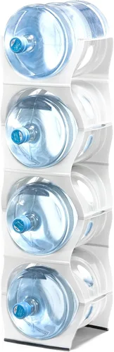 Vista 16 de Bariboo Estante apilable para almacenamiento de botellas de agua, organizador de 5 galones, soporte para jarra para organización de cocina, gabinete