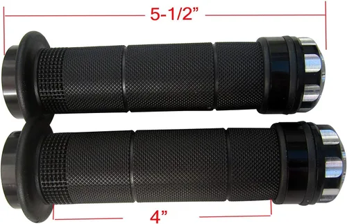 Vista 3 de Puños para manillar de motocicleta de 0.866 in con tapa negra CNC para 2006 Suzuki Vstrom 650 DL650