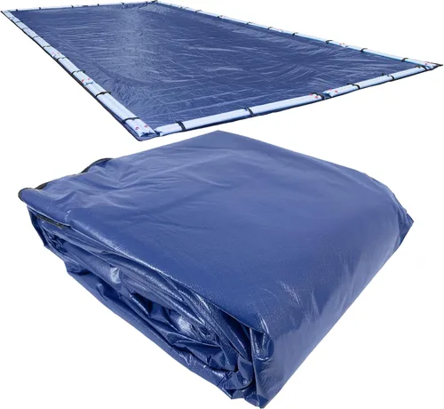 Vista 7 de Robelle 12 x 24 pies Cubierta de alberca azul comercial de invierno para albercas enterradas, 1.5 m de superposición (cubierta de 8.8 x 9.1 m)