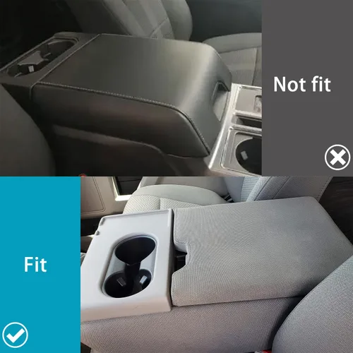 Vista 4 de Funda de reposabrazos de consola central para accesorios Ford F150 2015-2026 para F250 F350 F450 2017-2026 con asiento de salto 40/20/40, protección