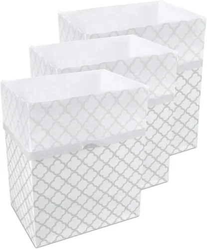 Vista 15 de Clean Cubes Botes de basura desechables de 13 galones (paquete de 3) con bolsas bajas, contenedores plegables de basura y reciclaje para fiestas