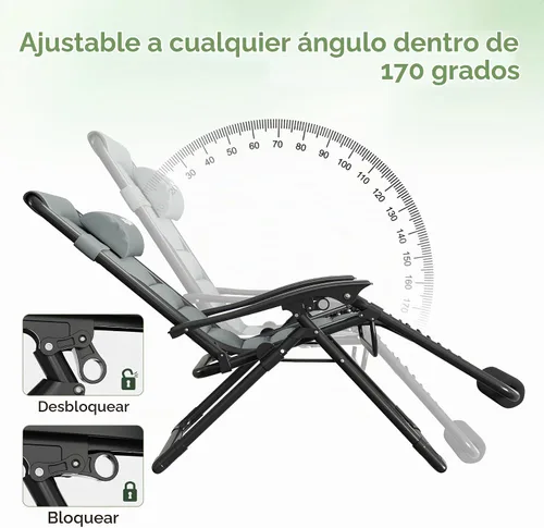 Vista 5 de Amopatio Sillas acolchadas de gravedad cero de gran tamaño, silla