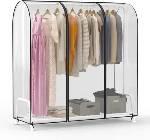 Vista 11 de Zilink Funda para Perchero de Ropa de 43 Pulgadas a Prueba de Polvo Transpirable Funda para Perchero de Ropa Bolsas para Ropa Grandes Protector