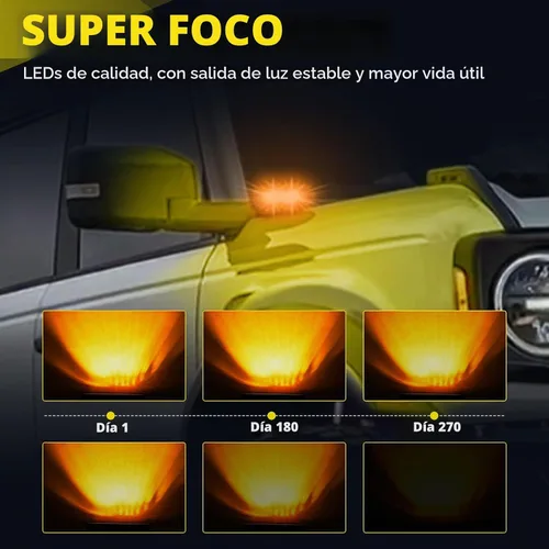 Vista 4 de YCHOW-TECH Luces LED ámbar de 3 pulgadas para zanja de conducción todoterreno Combo ámbar