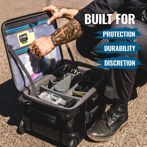 Vista 9 de Tenba Roadie - Funda híbrida con ruedas para cámaras y lentes DSLR y sin espejo, compatible con un portátil de 17 pulgadas, color negro (638-713)
