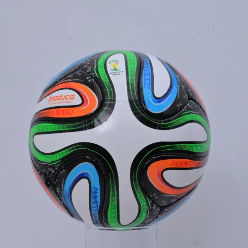 Vista 5 de Balón de fútbol cosido a mano tamaño 5 de cuero sintético de primera calidad, entrenamiento y partido, fútbol duradero, profesional, para interiores