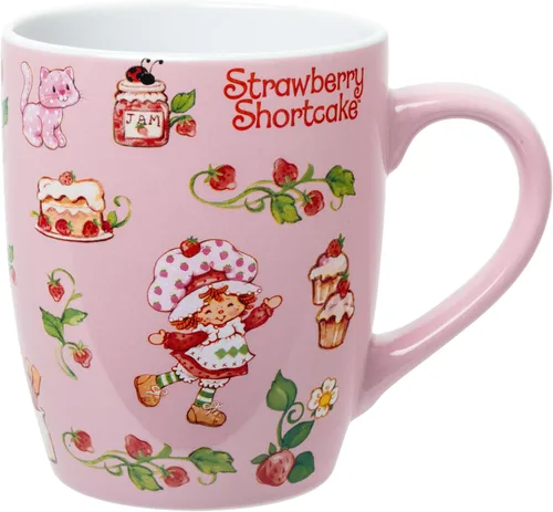 Vista 18 de Silver Buffalo Strawberry Shortcake Bake the World a Better Place - Taza ancha de cerámica con leche, 17 onzas