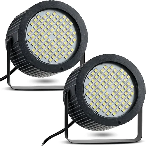 Vista 8 de Funtery 2 luces estroboscópicas brillantes de Halloween, 88 LED, iluminación intermitente para fiesta, sonido y modos de velocidad, luces