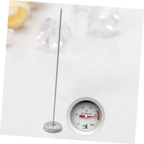Vista 3 de Termómetro de aceite de acero inoxidable Termómetro digital de caramelo para freír jarabe de mermelada Herramienta de cocina con clip