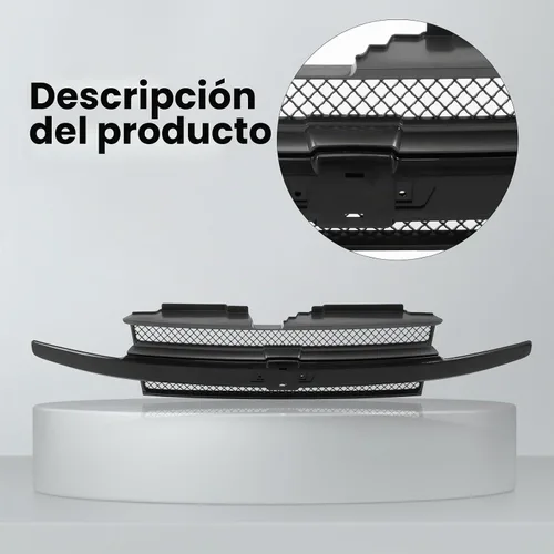 Vista 4 de Parrilla delantera compatible con Chevrolet 2002-2005 Trailblazer Negro