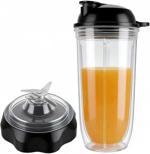 Vista 10 de Cuchilla extractora de giro fácil con taza y tapa de 18 onzas para NutriBullet Blender Combo (NBF10500/NBF70500/ZNBF30400Z/ZNBF30500Z/NBF50400)