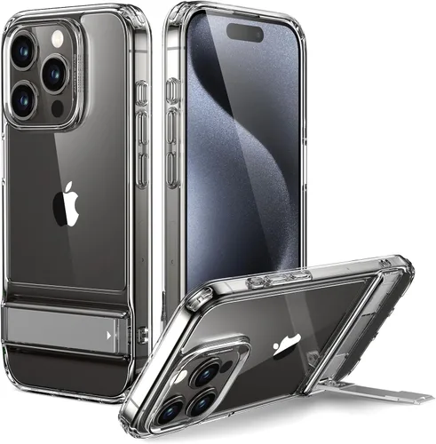 Vista 10 de ESR Funda para iPhone 14 Pro, 3 Modos de Soporte, Protección contra Caídas de Grado Militar, Compatible con Carga Inalámbrica, Cubierta Trasera