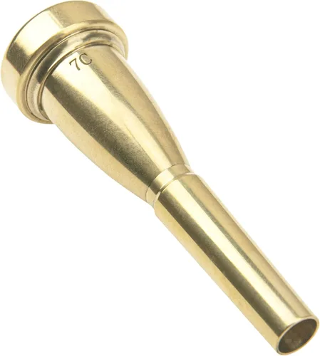 Vista 2 de Boquilla de trompeta chapada en oro de metal compatible con piezas de accesorios de trompeta (7C)