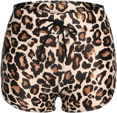 Vista 4 de Yonique Pantalones cortos de natación para mujer, con cordón, pantalones cortos de natación