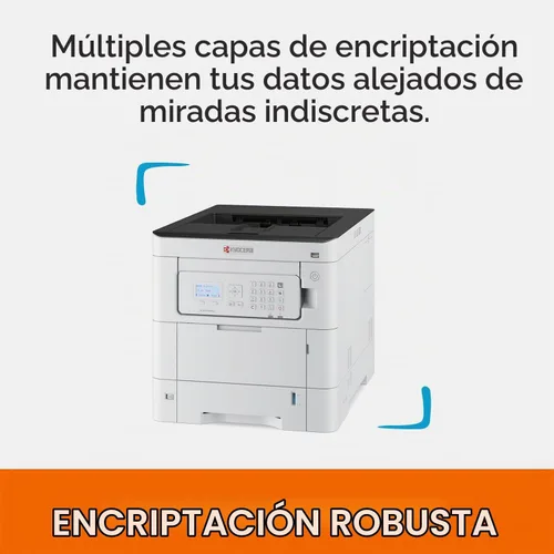 Vista 8 de Impresora láser a color KYOCERA ECOSYS PA3500cx 37 ppm, 1200 dpi, Ethernet Gigabit, pantalla LCD de 5 líneas con panel de control de teclas duras