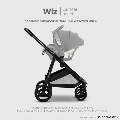 Vista 2 de Mompush Wiz - Adaptador de asiento de coche para cochecito, conecta los modelos específicos Maxi-COSI y Nuna al cochecito mompush Wiz
