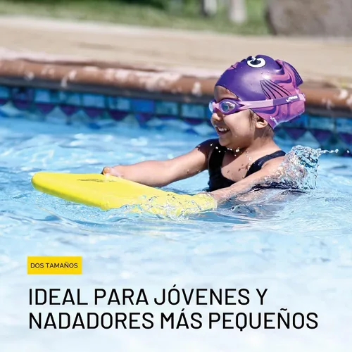 Vista 6 de FINIS Tabla de espuma para entrenamiento de natación, fortalece las piernas, espuma EVA suave, agarre cómodo, color amarillo