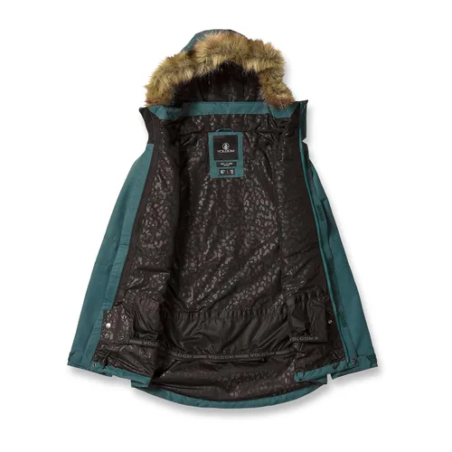Vista 4 de Volcom Chaqueta con capucha para mujer, con aislamiento para snowboard, esquí, invierno Bálsamo S4