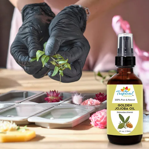 Vista 6 de Tropical Holistic Aceite de jojoba de 4 onzas, natural, puro, prensado en frío, sin refinar, hidratante para piel, cuero cabelludo seco, cabello