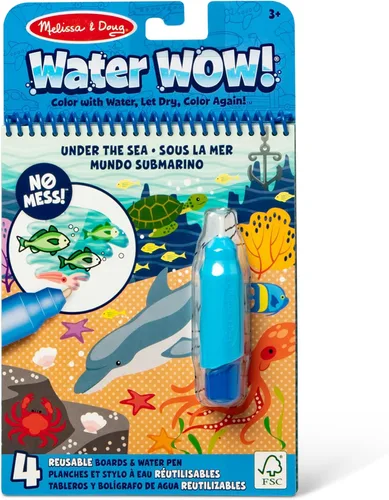 Vista 13 de Melissa & Doug On The Go Water Wow! Almohadilla de actividades para colorear reutilizable que se revela con agua - Selva