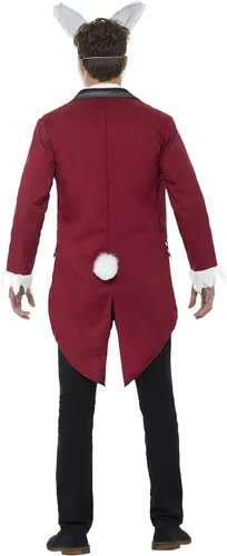 Vista 4 de Smiffys Disfraz de conejo blanco de lujo para hombre