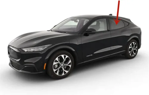 Vista 2 de Vidrio templado OEM para puerta trasera del lado izquierdo del conductor compatible con modelos Ford Mustang Mach-E 2021-2023