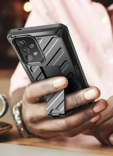 Vista 7 de SUPCASE Funda para Samsung Galaxy A53 5G (2022), delgada, resistente a prueba de golpes [serie Unicorn Beetle] con soporte (negro)