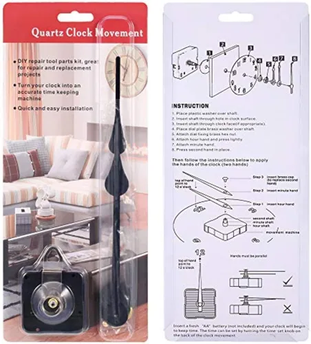 Vista 5 de Hicarer Mecanismo de movimiento de reloj de alto par con manecilla larga de 9.1 pulgadas/230 mm